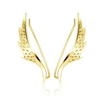 Silver Leaves Shaped Earrings EL-33-GP
